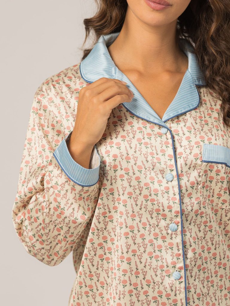Grace PJ Long Sleeve Set (Hydrangea)