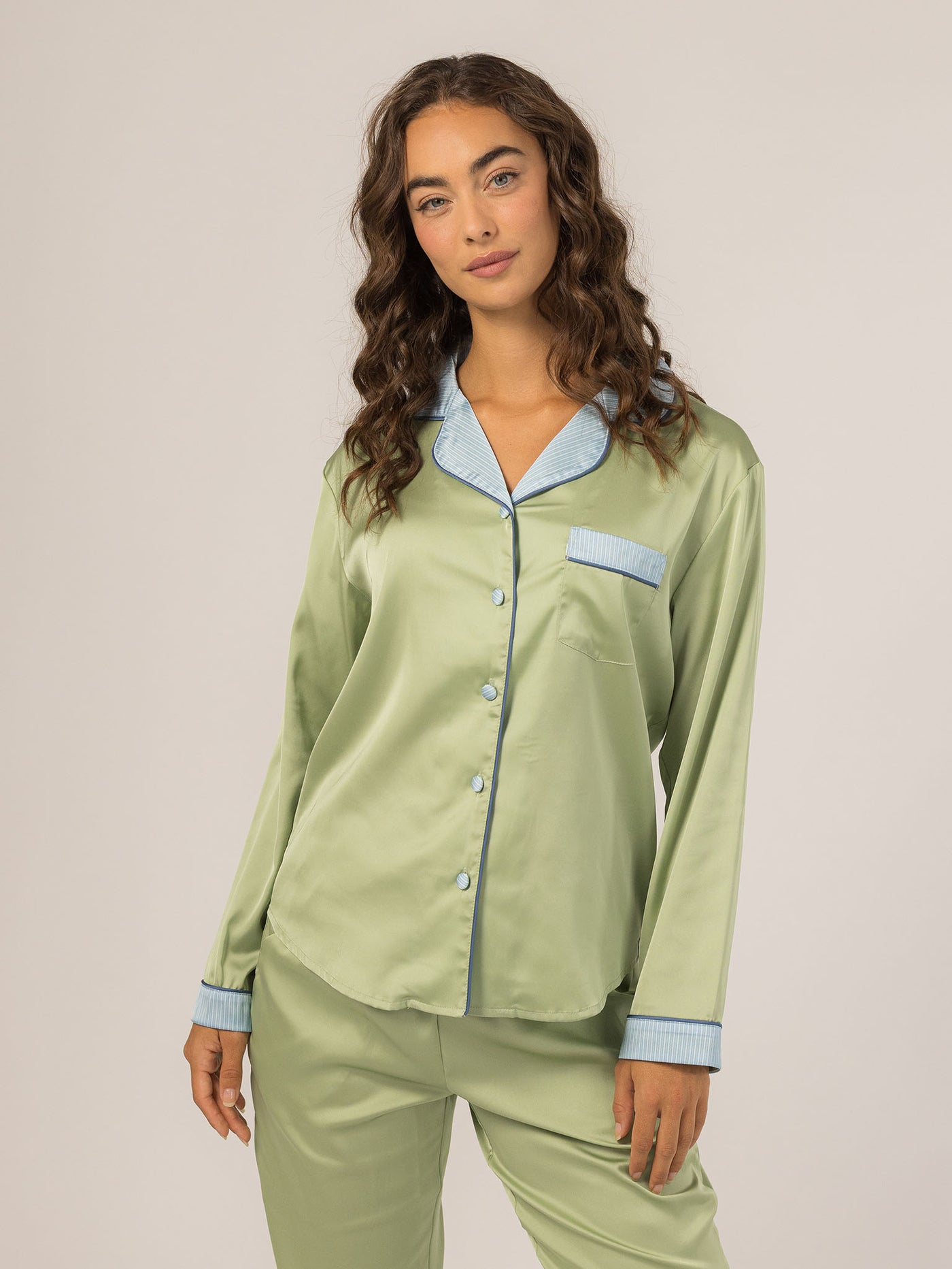 Keleigh Teller Women's Grace PJ Long Sleeve Set (Succulent)