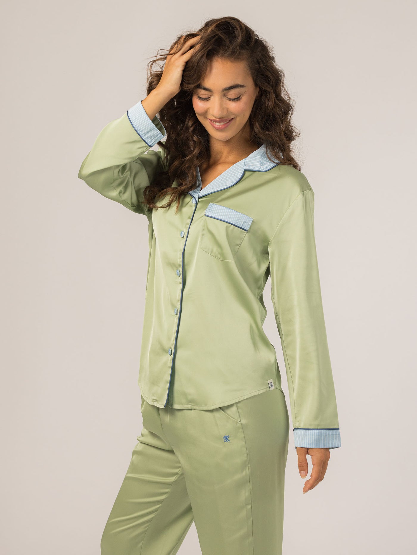 Keleigh Teller Women's Grace PJ Long Sleeve Set (Succulent)