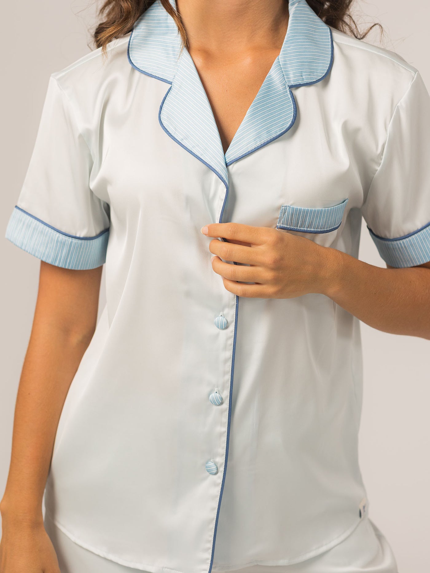 Keleigh Teller Women's Grace PJ Short Sleeve Set (Cloud)