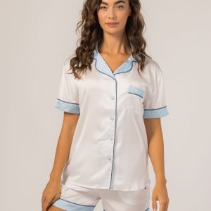 Keleigh Teller Women's Grace PJ Short Sleeve Set (Glacier)
