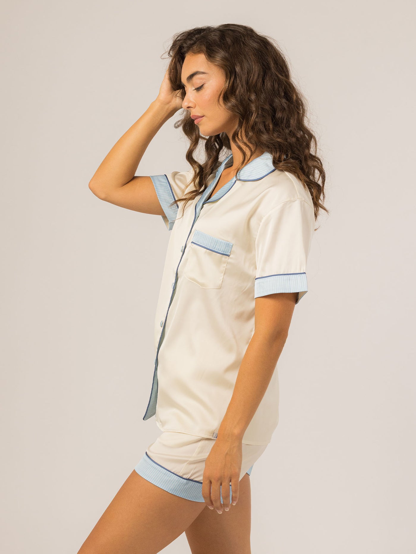 Keleigh Teller Women's Grace PJ Short Sleeve Set (Pearl)