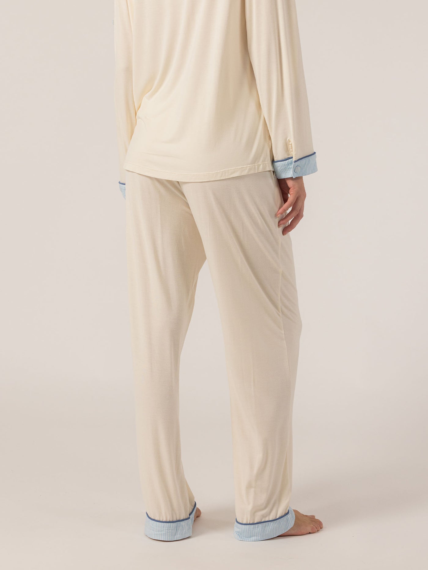 Keleigh Teller Women's Rose PJ Long Sleeve Set (Pearl)