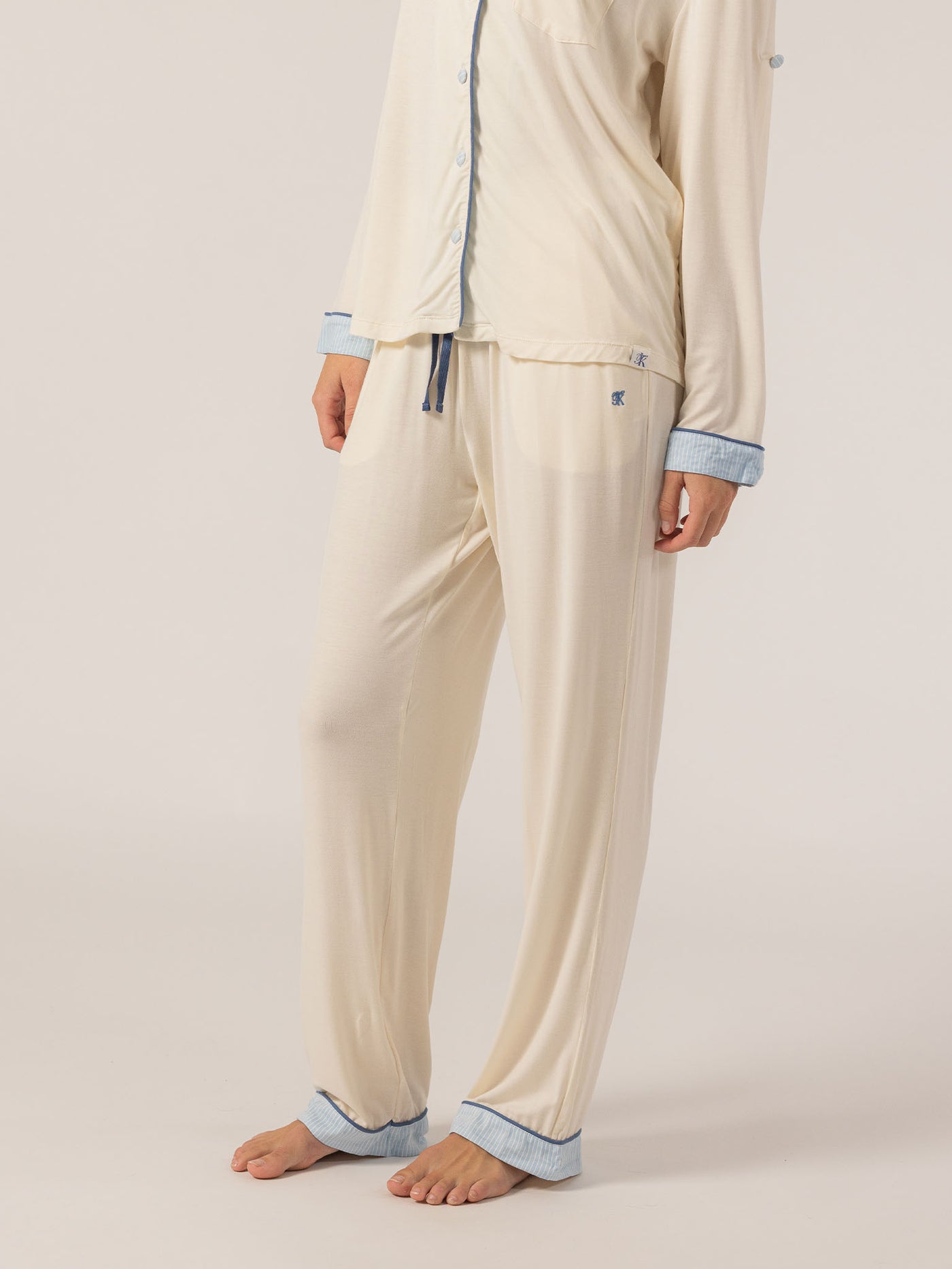 Keleigh Teller Women's Rose PJ Long Sleeve Set (Pearl)
