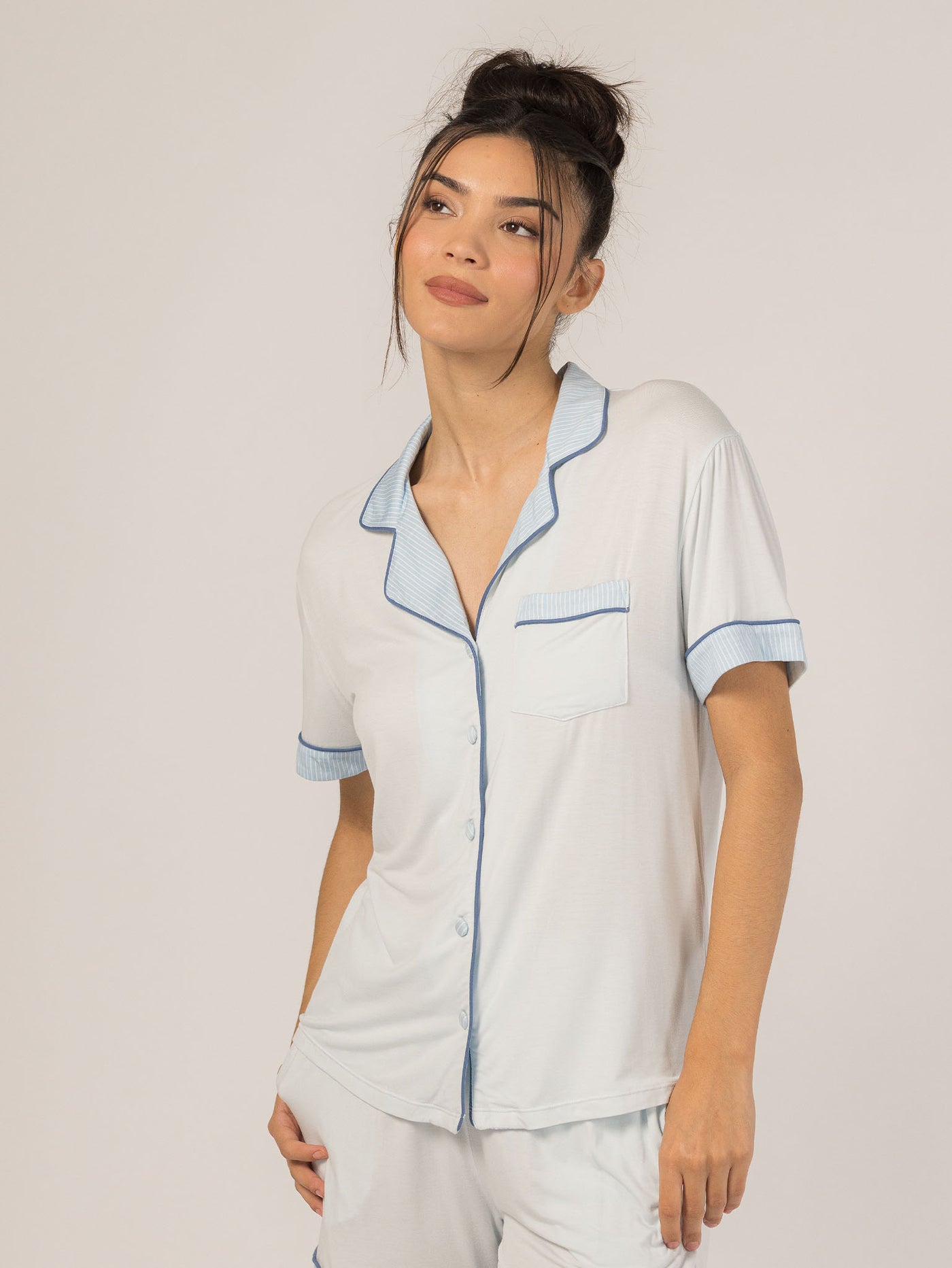 Keleigh Teller Women's Rose PJ Short Sleeve Set (Cloud)