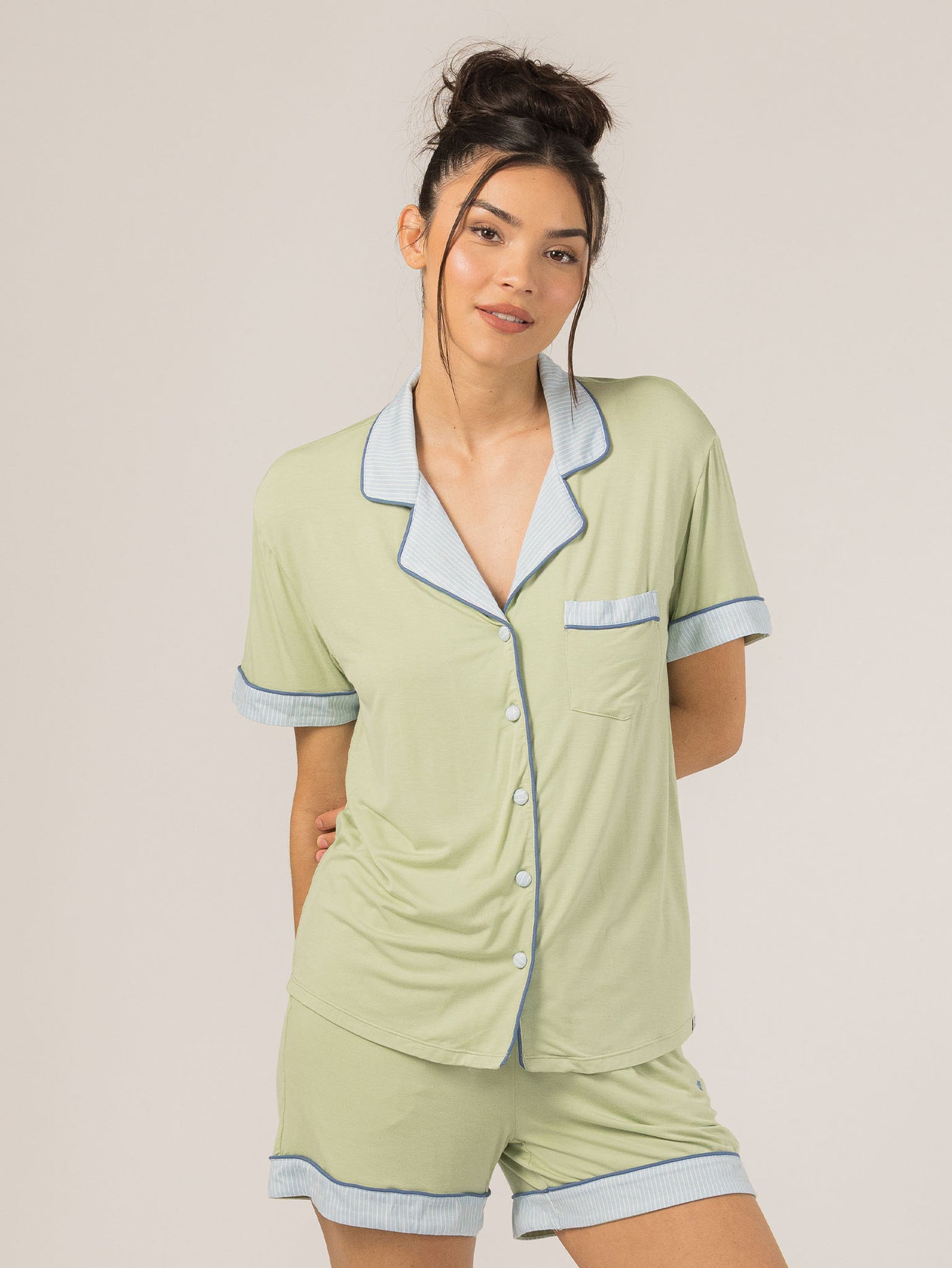 Keleigh Teller Women's Rose PJ Short Sleeve Set (Succulent)